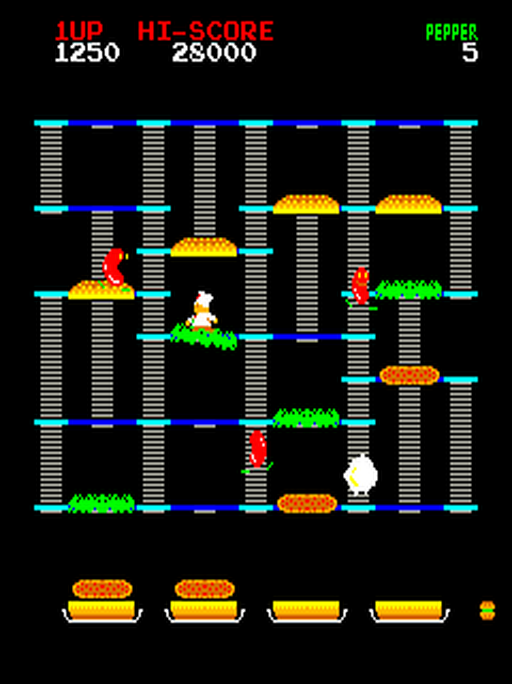 BurgerTime gameplay