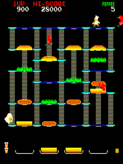 BurgerTime gameplay