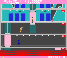 Elevator Action gameplay