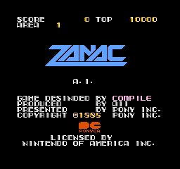 Zanac gameplay